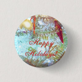 Die Ornamente der Feiertage im Licht Button