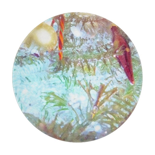 Die Ornamente der Feiertage im Licht Schneidebrett (Vorderseite)