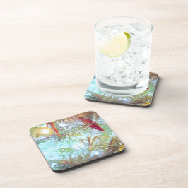 Die Ornamente der Feiertage im Licht Untersetzer