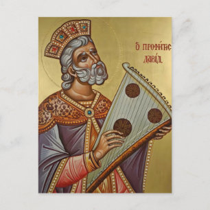 Die orthodoxe Ikone des heiligen Propheten und Kön Postkarte