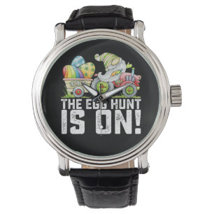 Die Ostereiersuche ist auf Gnom lustige Ostern Armbanduhr