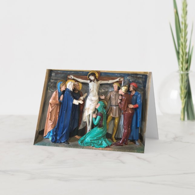 Die Osterszene der Crucifiction. Karte (Vorderseite)