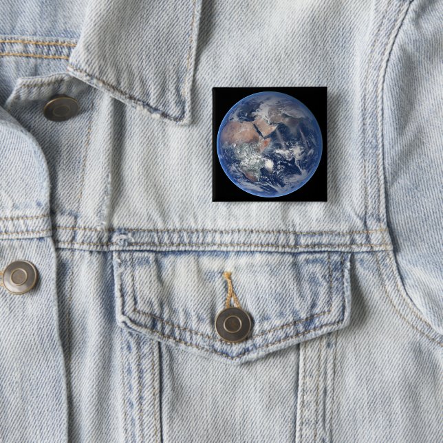 Die östliche Hemisphäre auf der Erde. Button (Beispiel)