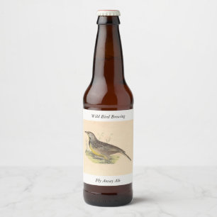 Die östliche Meadowlark (Sturnella magna) NY Vögel Bierflaschenetikett