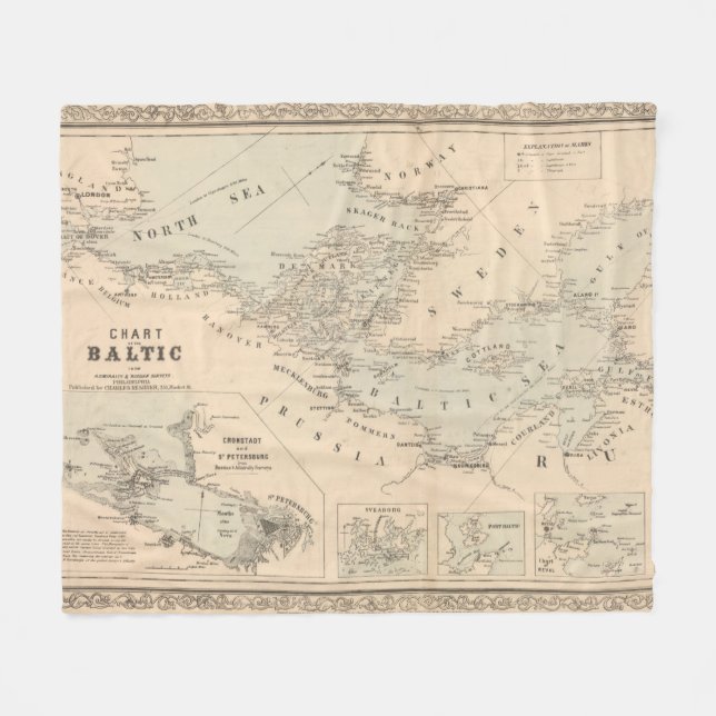 Die Ostsee Fleecedecke (Vorderseite (Horizontal))