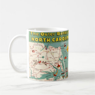 Die Outer Banks Karte Tasse