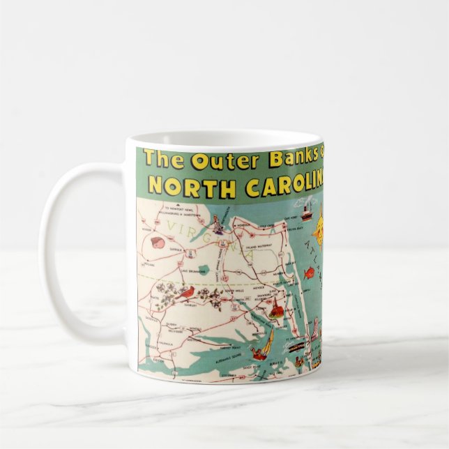 Die Outer Banks Karte Tasse (Links)