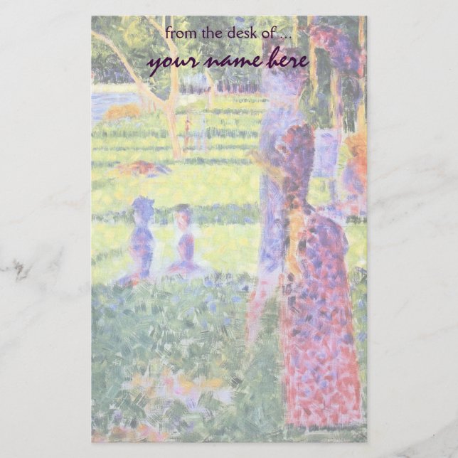 Die Paare durch Georges Seurat, Vintager Briefpapier (Vorderseite)