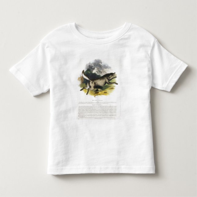 Die pädagogische Illustrations-PU des Wolfs (Canis Kleinkind T-shirt (Vorderseite)