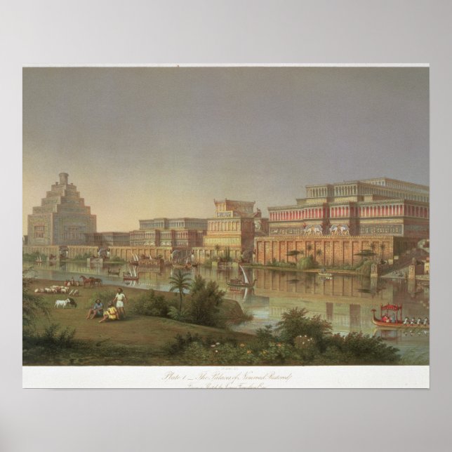 Die Paläste von Nimrud restauriert, eine Rekonstru Poster (Vorne)