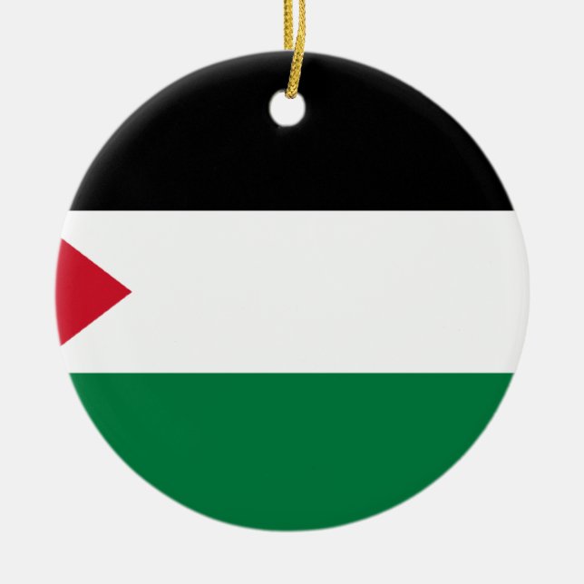 Die palästinensische Flagge (علمفلسطين) Keramikornament (Vorne)