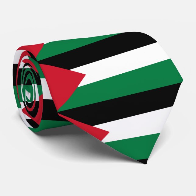 Die palästinensische Flagge (علمفلسطين) Krawatte (Gerollt)