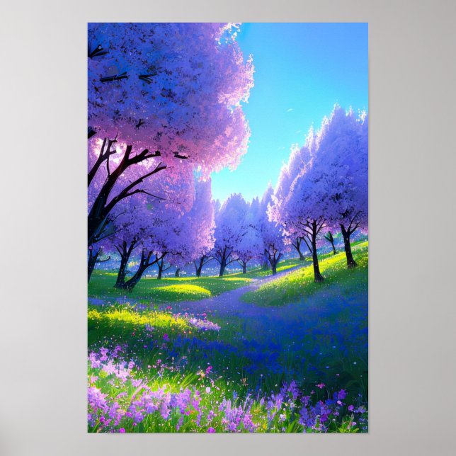 Die Palette der Natur, die lebendige Violette Flor Poster (Vorne)