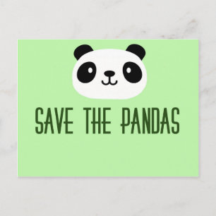 Die Pandas gerettet Postkarte