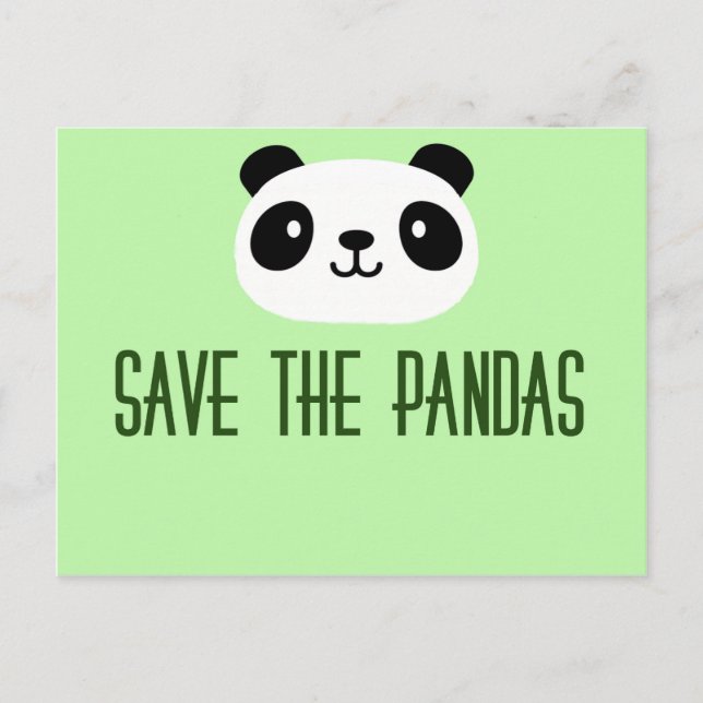 Die Pandas gerettet Postkarte (Vorderseite)