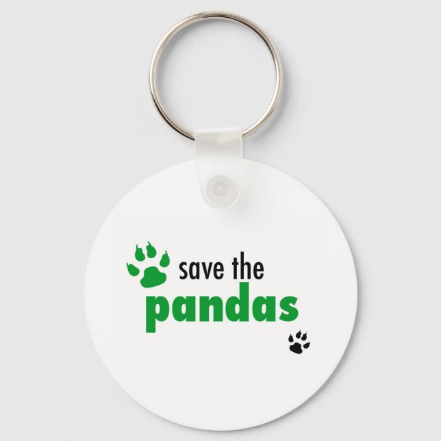 Die Pandas gerettet Schlüsselanhänger (Vorderseite)