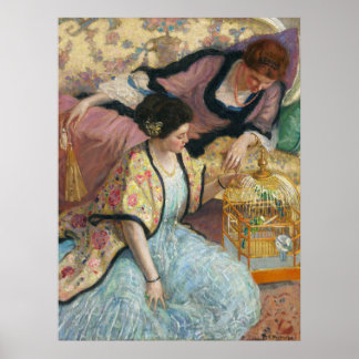 Die Papageien von Frederick Carl Frieseke Poster