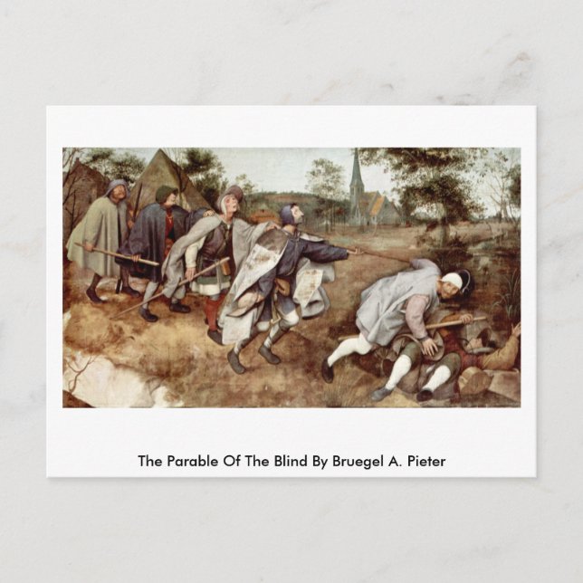 Die Parabel des Blinden von Bruegel A. Pieter Postkarte (Vorderseite)