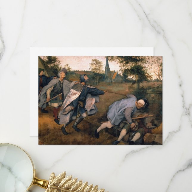 Die Parabel des Blinden von Pieter Bruegel Dankeskarte (Vorderseite/Rückseite Beispiel)