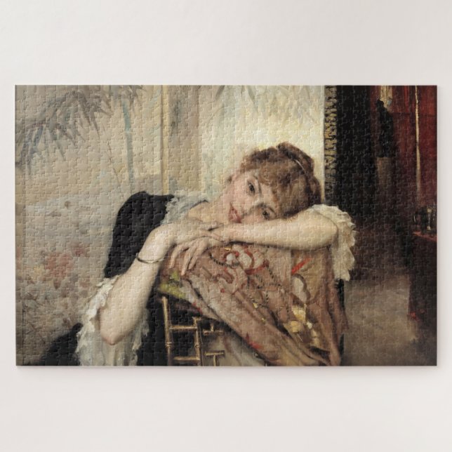 Die Pariserin (Virginie) 1883 von Albert Edelfelt (Horizontal)