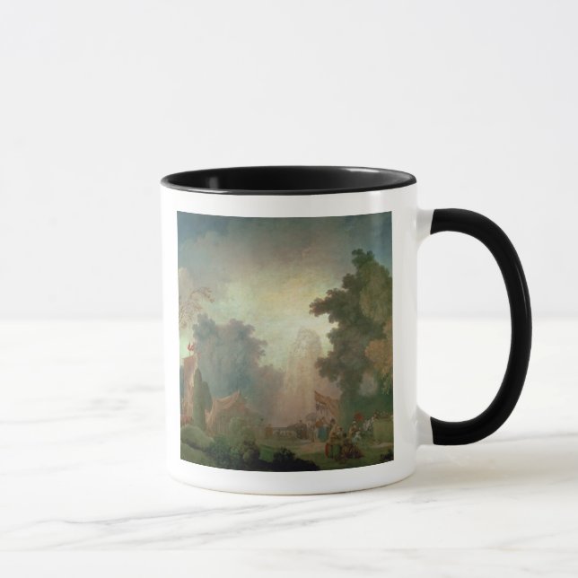 Die Party an der Heilig-Wolke (Öl auf Leinwand) Tasse (Rechts)