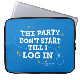 Die Party beginnt nicht, königsblau Laptopschutzhülle