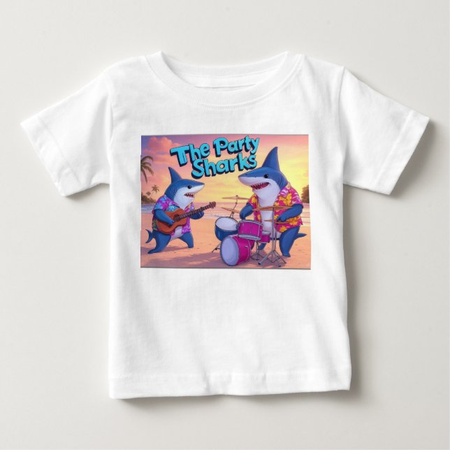 Die Party Sharks Band Baby T-shirt (Vorderseite)