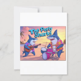 Die Party Sharks Band Postkarte