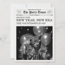 Die Party Times Zeitung Neues Jahr Neue Ära Einladung