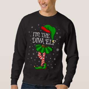 Die passende Familie bin ich die Diva Elf Weihnach Sweatshirt