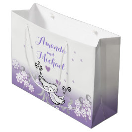 Die PastellLiebevögel, die großes glattes Geschenk Große Geschenktüte