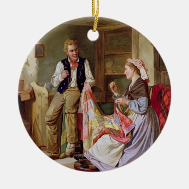 Die Patchwork-Steppdecke Keramikornament (Vorne)