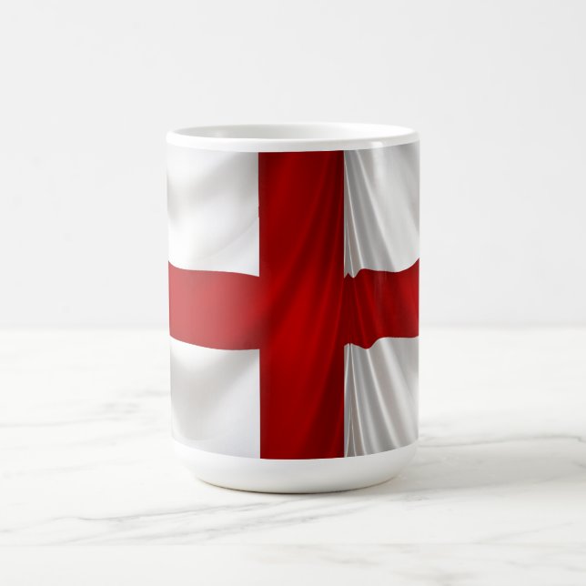 Die patriotische Flagge von St. George Cross in En Kaffeetasse (Mittel)