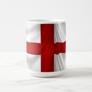 Die patriotische Flagge von St. George Cross in En Kaffeetasse