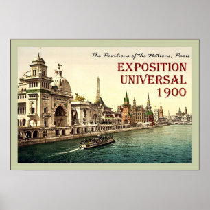 Die Pavillons der Nationen ~ Paris ~ Vintag Poster