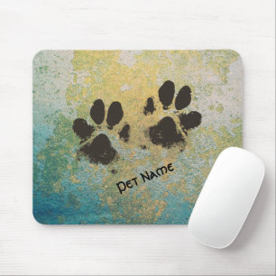 Die Paw-Drucke Ihres Hauses auf gestrichenem Beton Mousepad