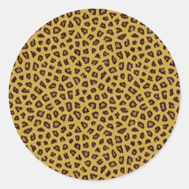 Die Pelzsammlung - Leopard Runder Aufkleber (Vorderseite)