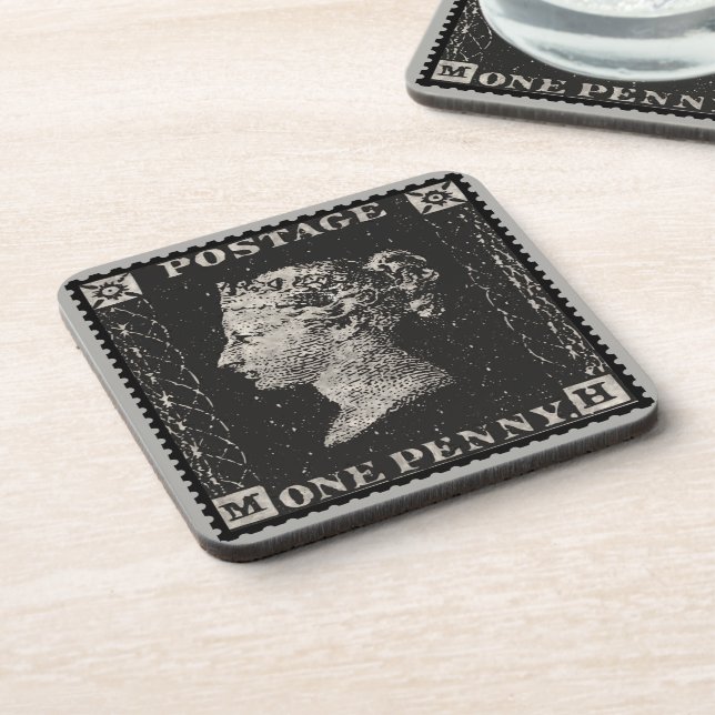 Die Penny Black Postage-Briefmarke Getränkeuntersetzer (Linke Seite)