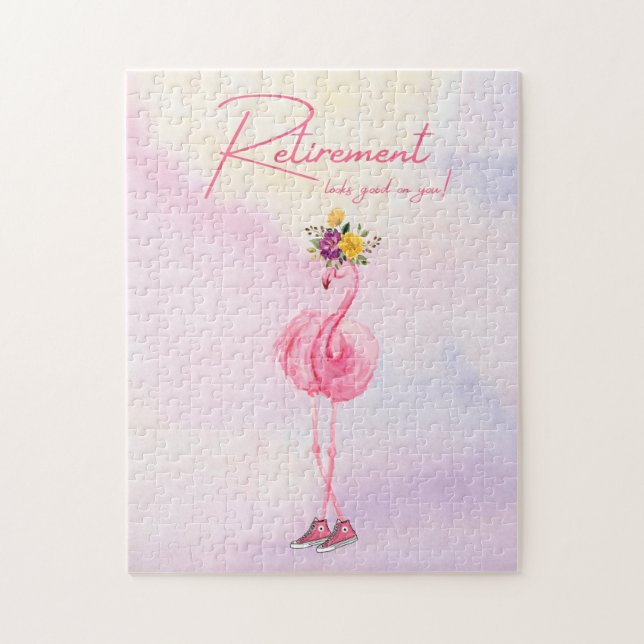 Die Pensionierung steht dir gut! Flamingo in Sneak (Vertikal)