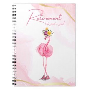 Die Pensionierung steht dir gut! Flamingo in Sneak Notizblock