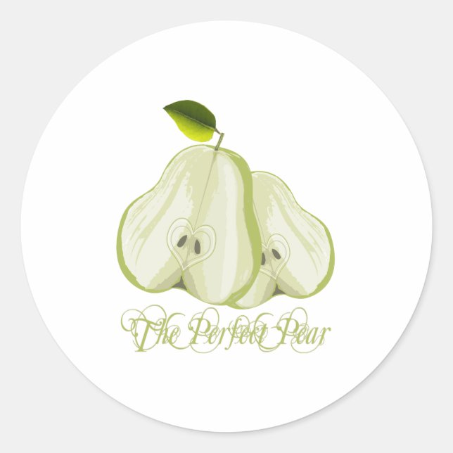 Die perfekte Birne Runder Aufkleber (Vorderseite)