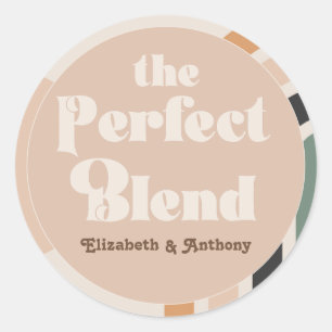 Die perfekte Blend Boho Round-Gastgeschenk Hochzei Runder Aufkleber