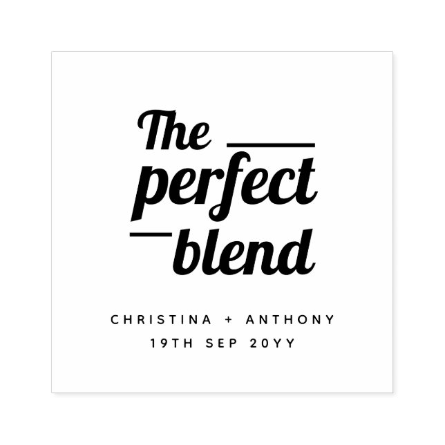 Die perfekte Blend fett-Typografie-Hochzeits-Brief Gummistempel (Prägung)