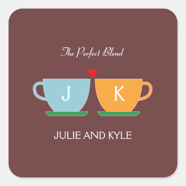 Die perfekte Blend-Gastgeschenk Hochzeit Aufkleber (Vorderseite)