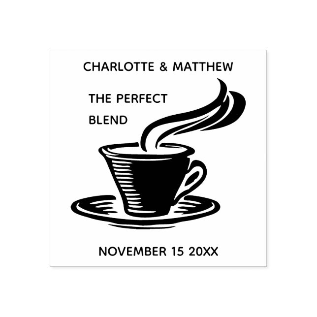 Die perfekte Blend-Kaffeeheihe Gummistempel (Prägung)