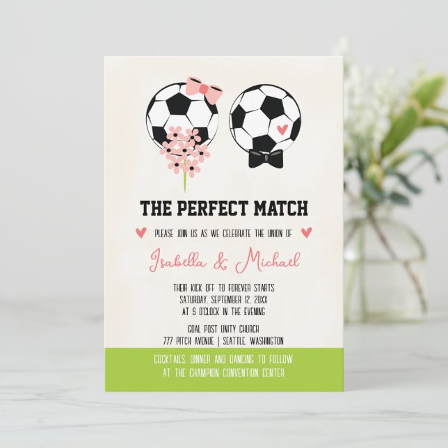 Die perfekte Einladung zum Fußballspiel (Stehend Vorderseite)