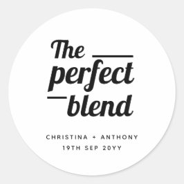Die perfekte Gastgeschenk Hochzeit für Kaffeebohne Runder Aufkleber