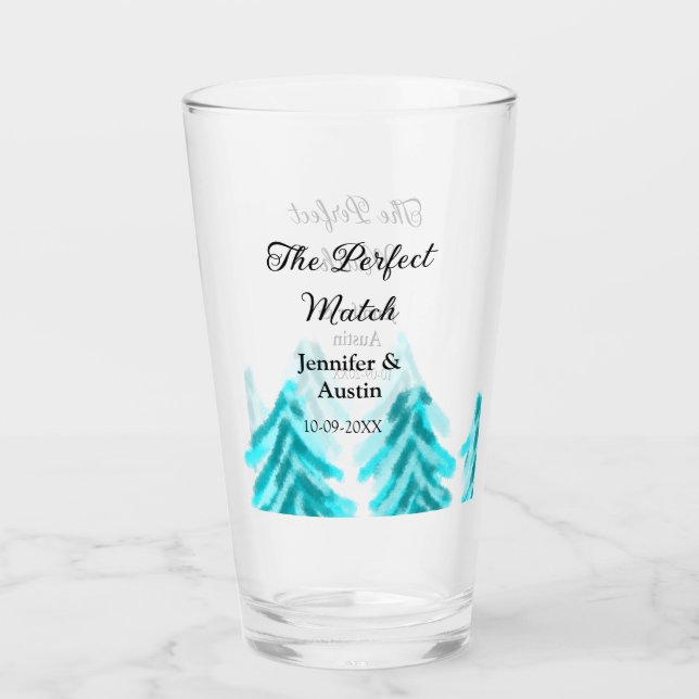 Die perfekte Kombination mit der winterblauen Pini Glas (Vorderseite)