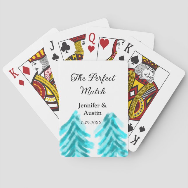 Die perfekte Kombination mit der winterblauen Pini Spielkarten (Rückseite)