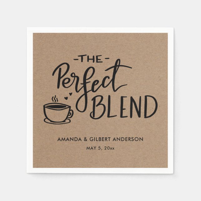 Die perfekte Mischung aus Kaffee-Kraft-Papier Hoch Serviette (Vorderseite)